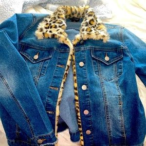 Multiples Leopard Denim Jacket